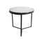 ***MESA LATERAL NEGRA CON TOPE DE VIDRIO TRANSPATENTE
