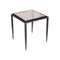 MESA LATERAL NEGRA CON TOPE DE VIDRIO AHUMADO