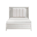 FLORENCE WHIITE QUEEN BED, WITH LED