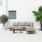 SOFA SECCIONAL DE EXTERIOR EN TELA GRIS