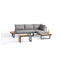 SOFA SECCIONAL DE EXTERIOR EN TELA GRIS