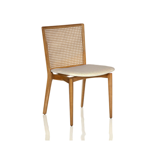 ***SILLA DE COMEDOR SKY 03 TEJIDO 1035  Y REJILLA MARRON