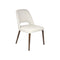 SILLA DE COMEDOR CON FRENTE DE PIEL BEIGE Y PATAS MARRONES