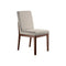 SILLA DE COMEDOR ELISA EN TELA BEIGE 3241 Y PATAS ACABADO DE MADERA