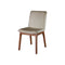 SILLA DE COMEDOR MANUELA EN TELA BEIGE  3241 Y PATAS ACABADO DE MADERA