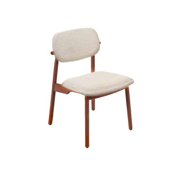 ***SILLA DE COMEDOR CARIOCA EN TELA SUAVE CREMA