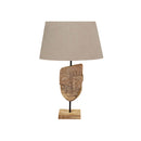 ***LAMPARA DE MESA EN ACABADO DE MADERA