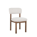 SILLA DE COMEDOR EN TELA BEIGE Y PATAS ACABADO DE MARA