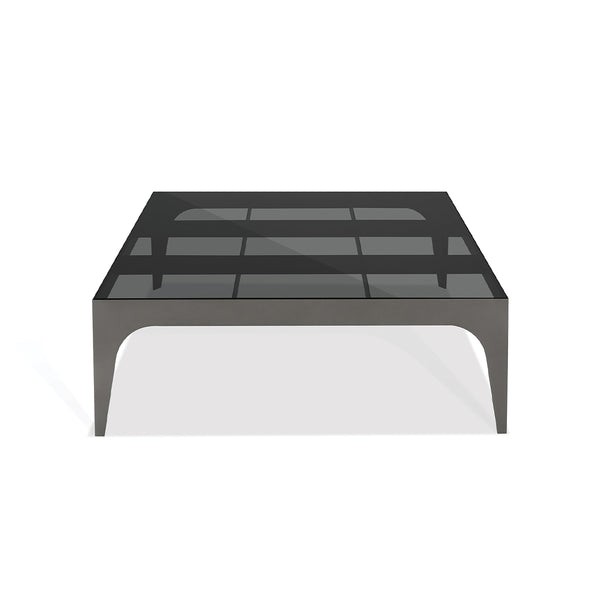 COFFEE TABLE, SPACE GRAY, METAL: SMOKED GLASS