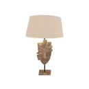 ***LAMPARA DE MESA EN ACABADO DE MADERA