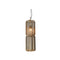PIPE EMB STRAIGHT LAMP MATERIAL IRON GLASS TYPE: CLEAR  FINISH ANTIC BRASS SIZE 16X16X50CM