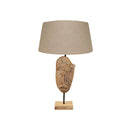 ***LAMPARA DE MESA EN ACABADO DE MADERA