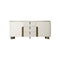 *****CREDENZA BEIGE CON TOPE DE MARMOL Y PATAS DORADAS