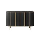 CREDENZA GRIS CON TOPE DE MARMOL Y PATAS DORADAS