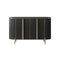 *****CREDENZA GRIS CON TOPE DE MARMOL Y PATAS DORADAS