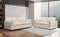 SOFA ESTACIONARIO DE TRES ASIENTOS EN TELA  BEIGE