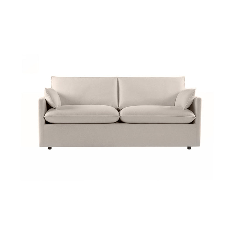 SOFA ESTACIONARIO DE DOS ASIENTOS EN TELA BEIGE