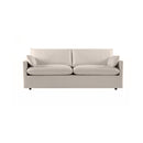SOFA ESTACIONARIO DE TRES ASIENTOS EN TELA  BEIGE