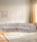 SOFA SECCIONAL ESTACIONARIO BELFAST EN TELA BEIGE