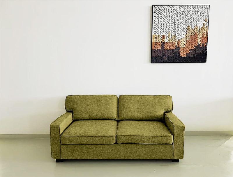 SOFA CAMA EN TELA VERDE