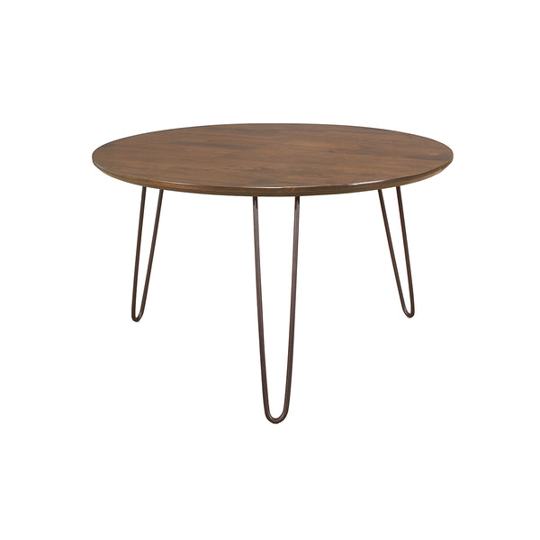 MESA DE CENTRO ACABADO DE MADERA Y PATAS NEGRAS