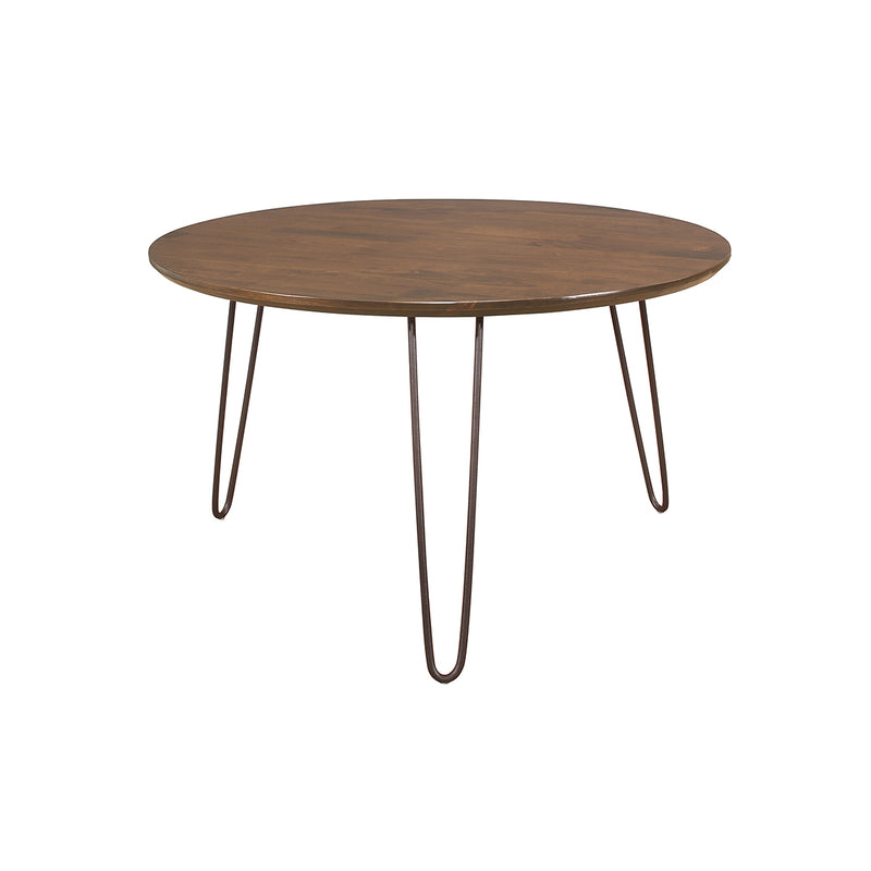 MESA DE CENTRO ACABADO DE MADERA Y PATAS NEGRAS