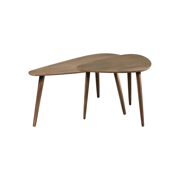 MESA DE CENTRO SET DE 2 ACABADO DE MADERA