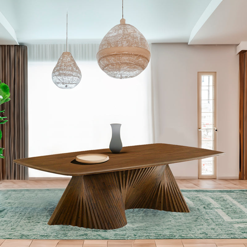 MESA DE COMEDOR ACABADO DE MADERA