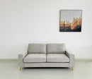 SOFA CAMA EN TELA GRIS