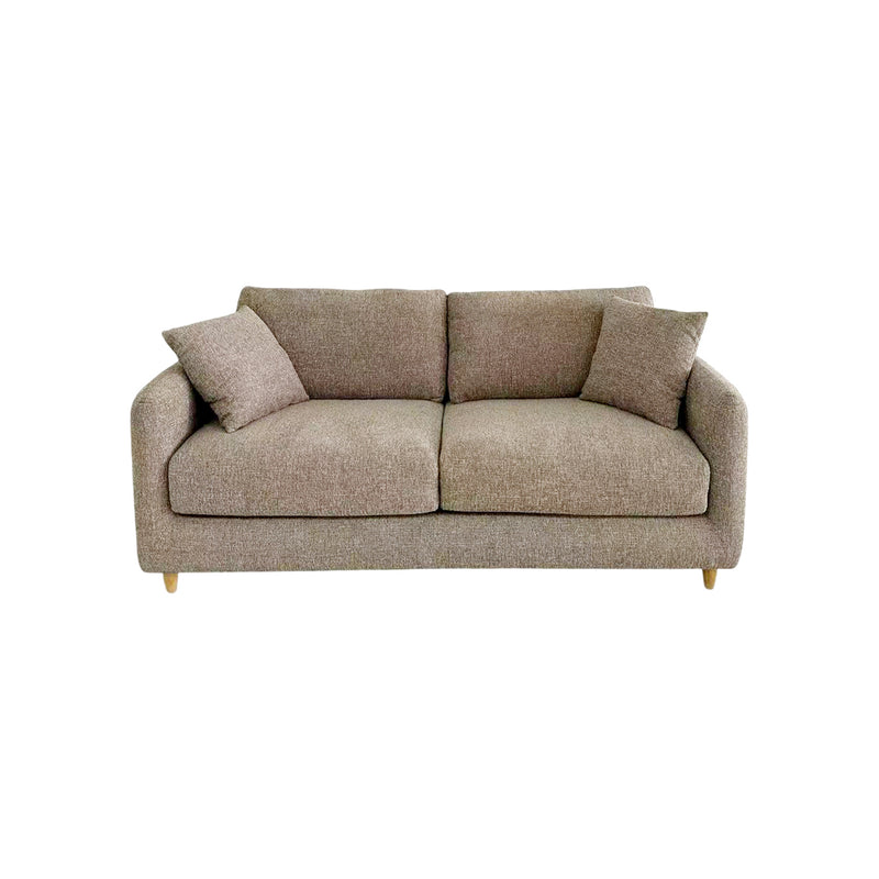 SOFA CAMA EN TELA MARRON