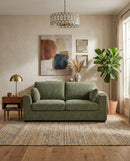 SOFA CAMA EN TELA VERDE