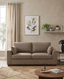 SOFA CAMA EN TELA MARRON