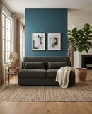 SOFA CAMA EN TELA VERDE