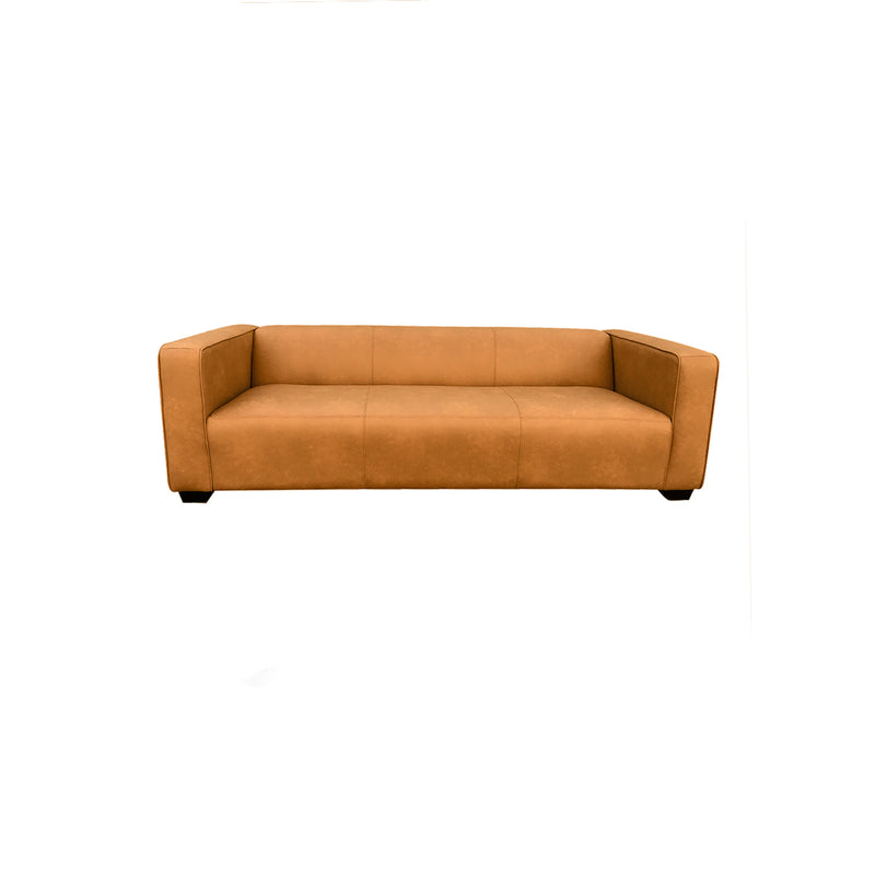 SOFA ESTACIONARIO EN PIEL SINTETICA CAMEL