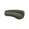 SOFA ESTACIONARIO DE TRES ASIENTOS EN TELA VERDE