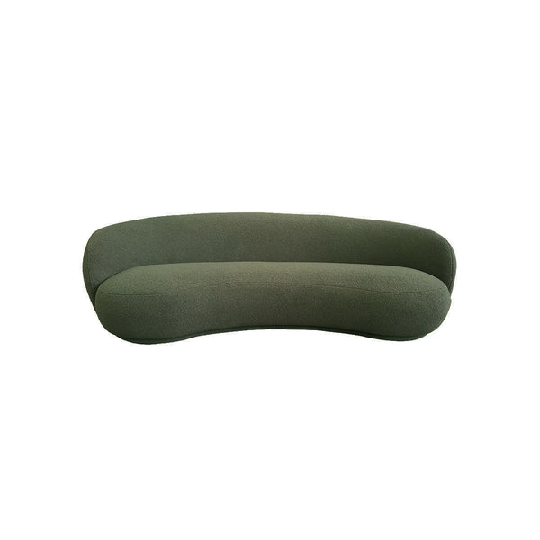 SOFA ESTACIONARIO DE TRES ASIENTOS EN TELA VERDE