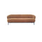 SOFA ESTACIONARIO DE TRES ASIENTOS EN TELA MARRON