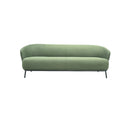 SOFA ESTACIONARIO DE TRES ASIENTOS EN TELA VERDE