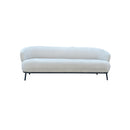 SOFA ESTACIONARIO DE TRES ASIENTOS EN TELA BEIGE