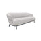 SOFA ESTACIONARIO DE TRES ASIENTOS EN TELA BEIGE.