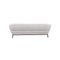SOFA ESTACIONARIO DE TRES ASIENTOS EN TELA BEIGE.