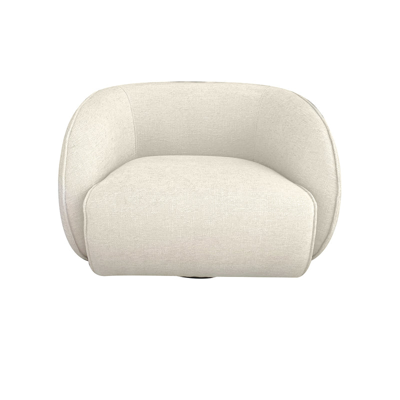 BUTACA GIRATORIA EN TELA BEIGE