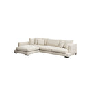 SOFA SECCIONAL ESTACIONARIO EN TELA BEIGE