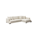 SOFA SECCIONAL ESTACIONARIO EN TELA BEIGE