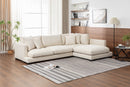 SOFA SECCIONAL ESTACIONARIO EN TELA BEIGE