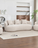 SOFA SECCIONAL ESTACIONARIO EN TELA TEXTURIZADA MARRON