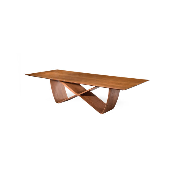 MESA DE COMEDOR INFINITY CON BASE Y TOPE 260 ACABADO DE MADERA