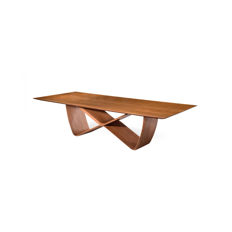 MESA DE COMEDOR INFINITY CON BASE Y TOPE 260 ACABADO DE MADERA