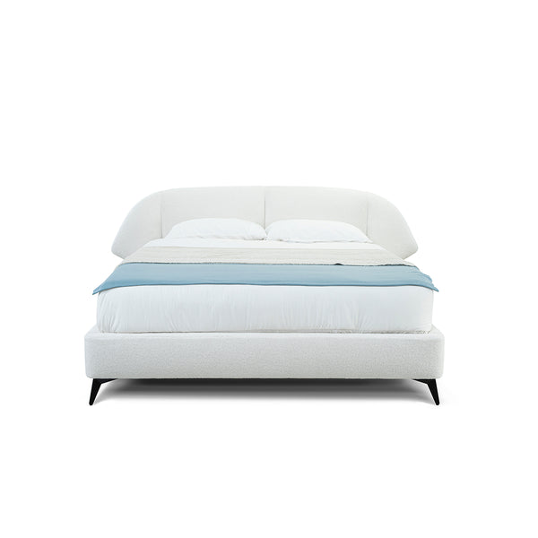 CAMA KING ELLMEERA EN TELA BLANCA