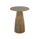 MESA LATERAL EN LATON DORADO